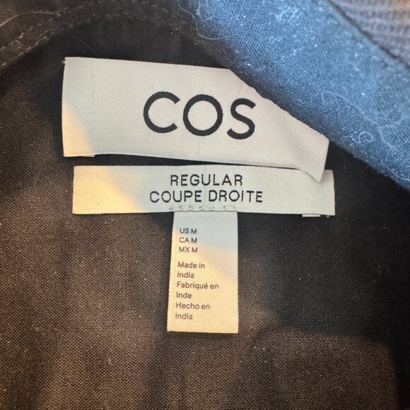 COS Twill Utility Overshirt Snap Front NWOT Brown sz M - Picture 4 of 4